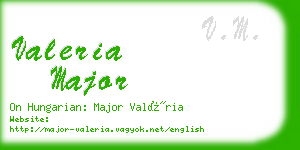 valeria major business card